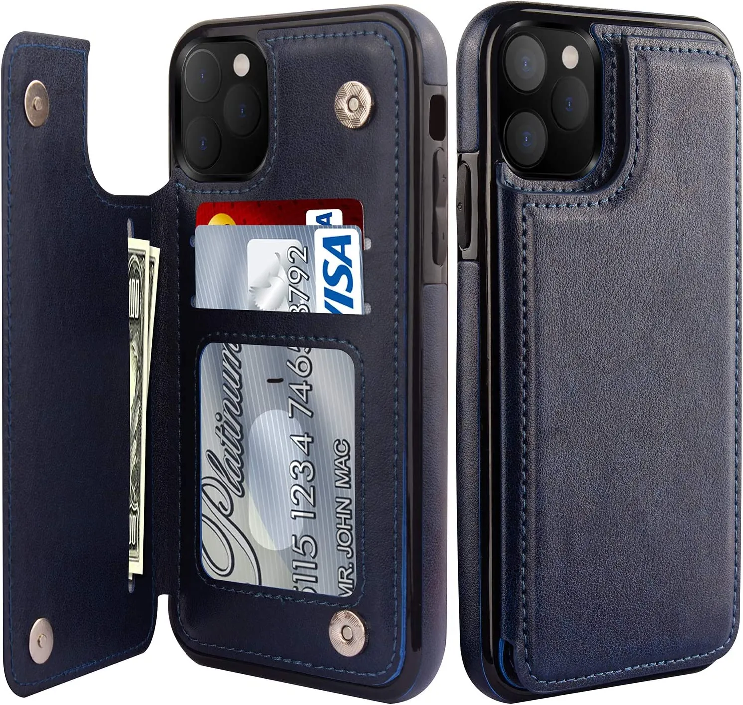 iPhone 14 Pro Max Case Flip Leather Wallet Case