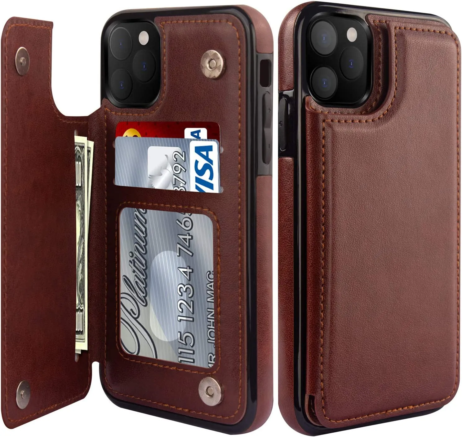 iPhone 14 Pro Max Case Flip Leather Wallet Case