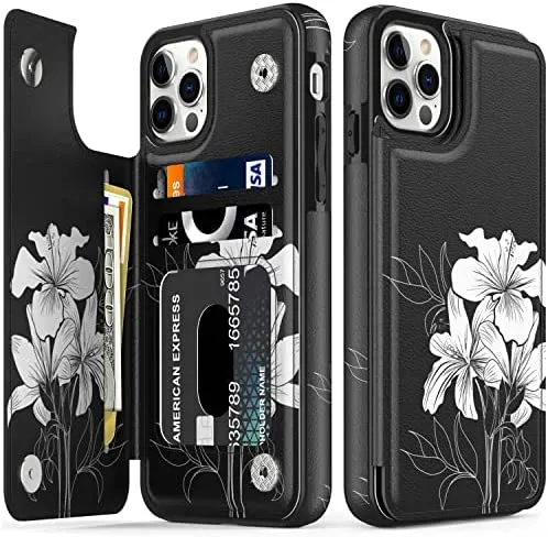 iPhone 14 Pro Max Case Flip Leather Wallet Case