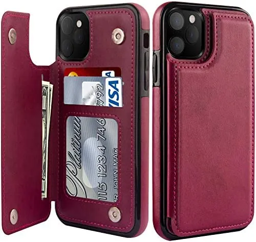 iPhone 14 Pro Max Case Flip Leather Wallet Case