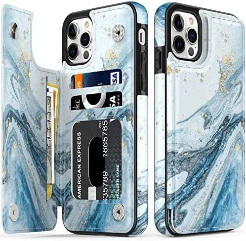 iPhone 14 Pro Max Case Flip Leather Wallet Case