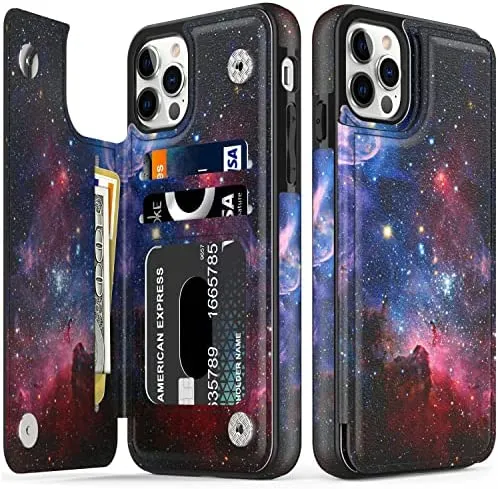 iPhone 14 Pro Max Case Flip Leather Wallet Case