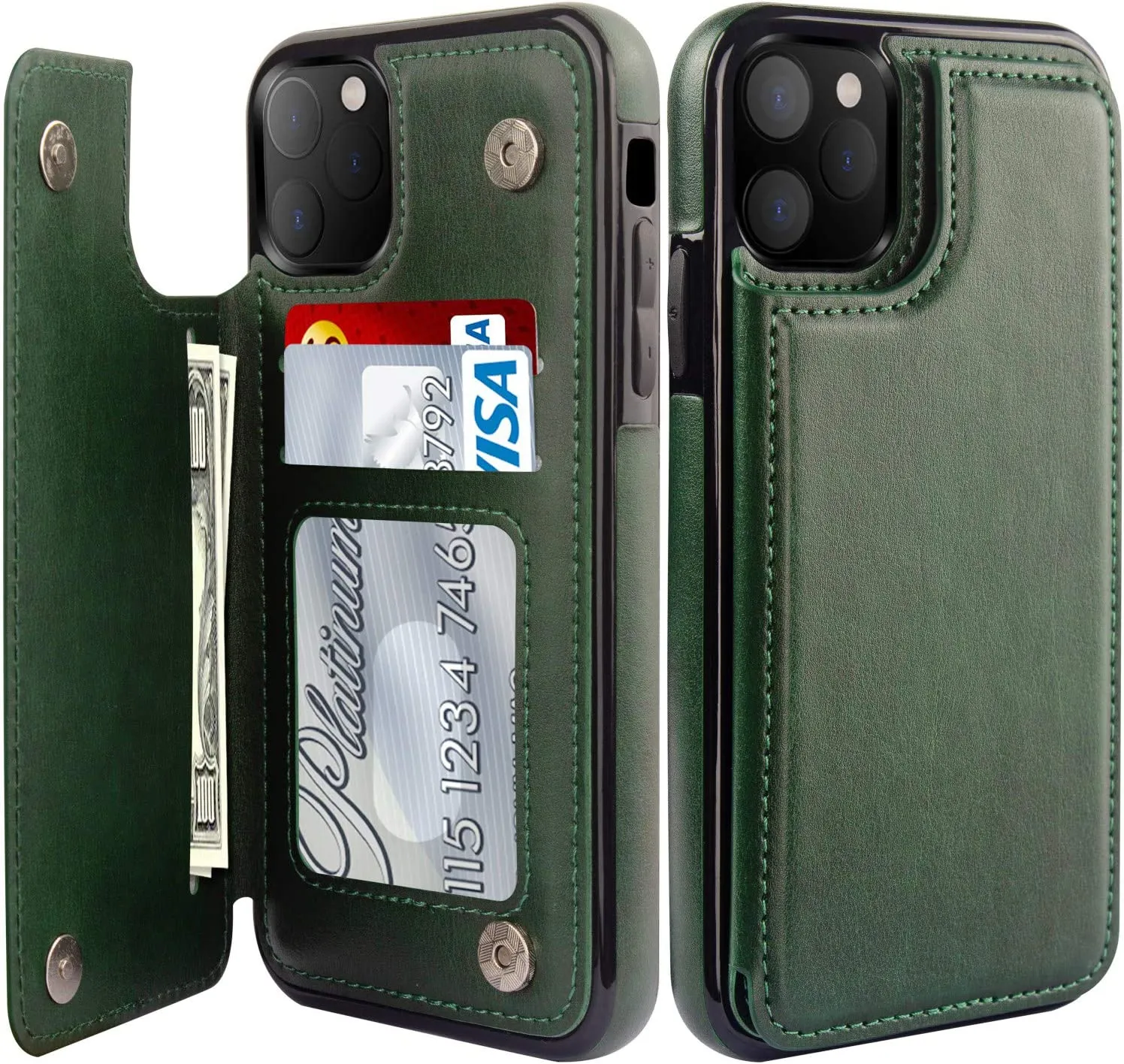 iPhone 14 Pro Max Case Flip Leather Wallet Case