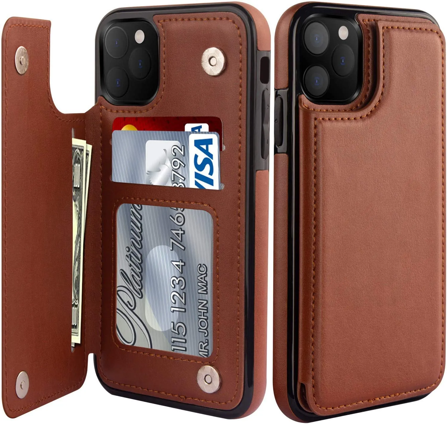 iPhone 14 Pro Max Case Flip Leather Wallet Case