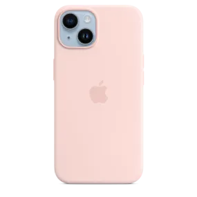 iPhone 14 Silicone Case with MagSafe - Chalk Pink