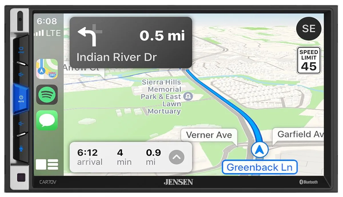 Jensen CAR70V 7" Multimedia Receiver with Apple Carplay and Android Auto