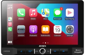 Jensen CAR910W 1-Din Multi-Media Receiver w/ Wireless Android Auto and Apple CarPlay