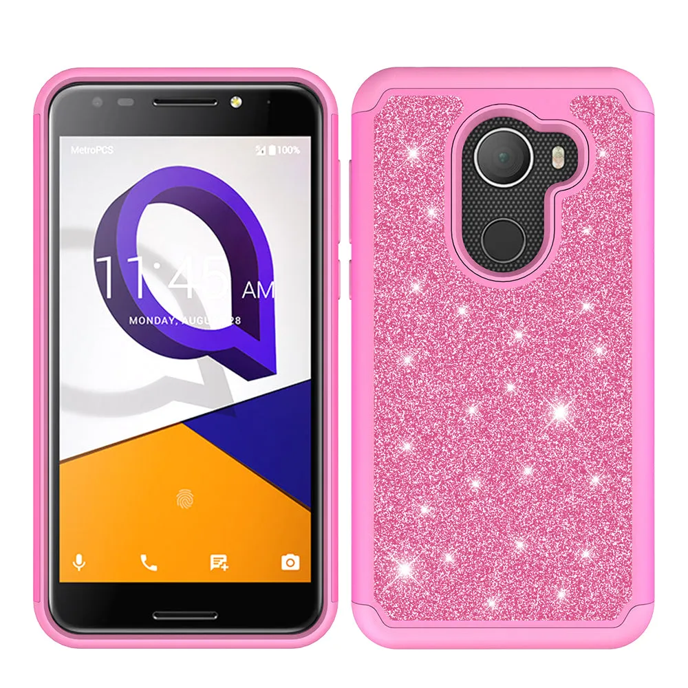 Jitterbug Smart 2 Case, Glitter Bling Case Cover w/ [HD Screen Protector] Phone Case for Smart2 - Hot Pink