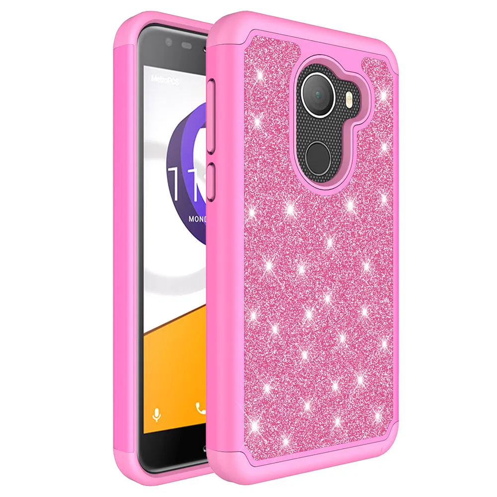 Jitterbug Smart 2 Case, Glitter Bling Case Cover w/ [HD Screen Protector] Phone Case for Smart2 - Hot Pink