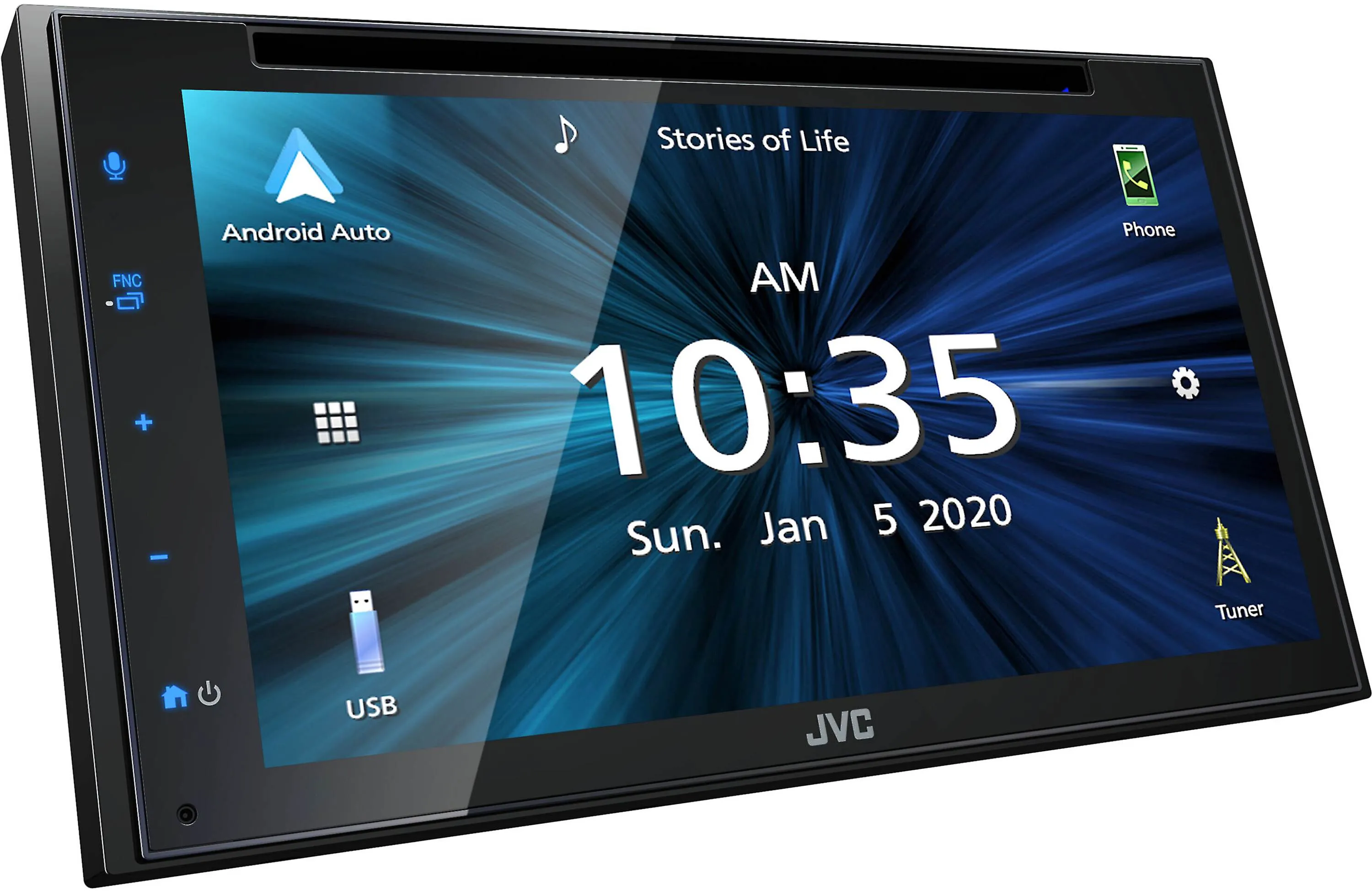 JVC 6.8" DVD with Bluetooth, Apple Carplay, Android Auto