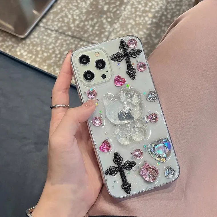 Kitty Rhinestones iPhone Case