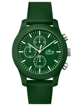 Lacoste 12.12 Mens Chronograph - Green Case & Dial - Rubber Strap - 50m