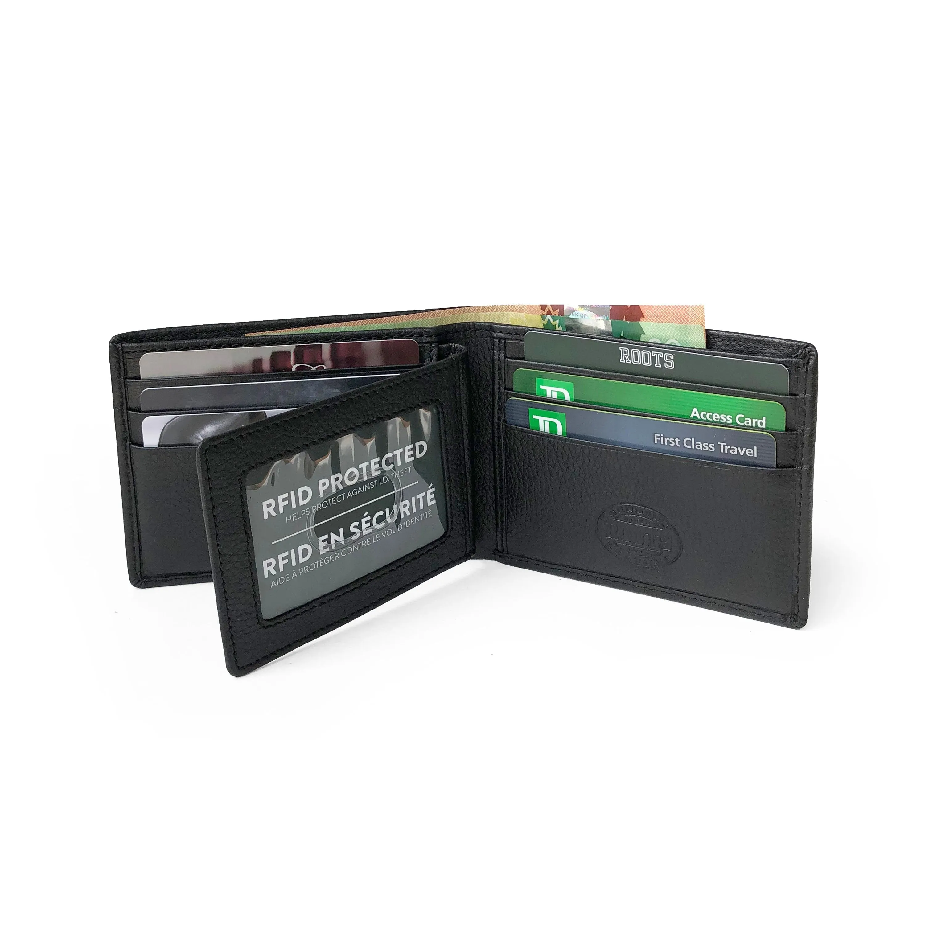 Leather Slimfold RFID Wallet with Removable Passcase