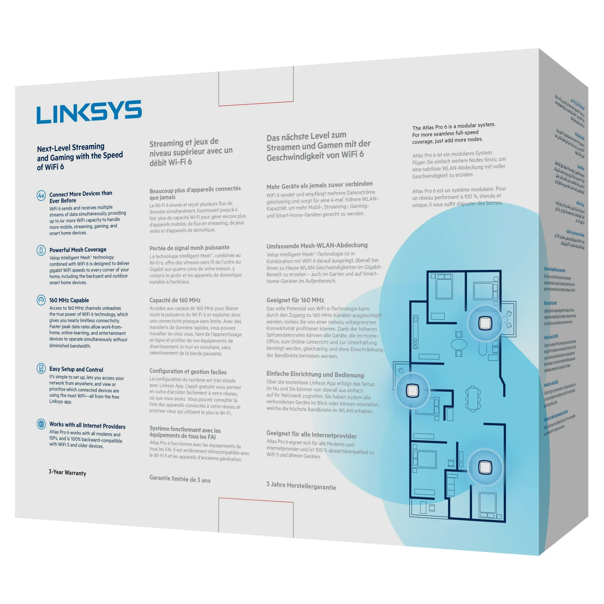 Linksys AX5400 Whole Home Mesh WiFi 6 Dual‑Band System, 1-pack