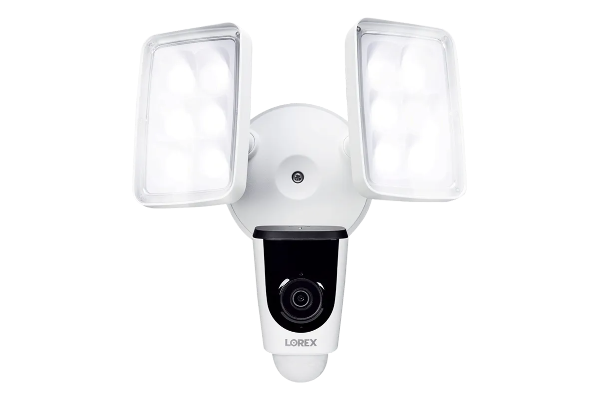 Lorex Smart Home Security Center with Two 1080p Outdoor Wi-Fi Cameras and Wi-Fi Floodlight Camera