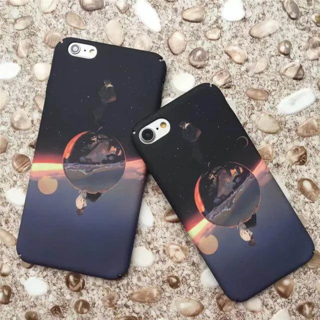 Luminous Stars Moon Slim Hard Phone Cases For Iphone Models