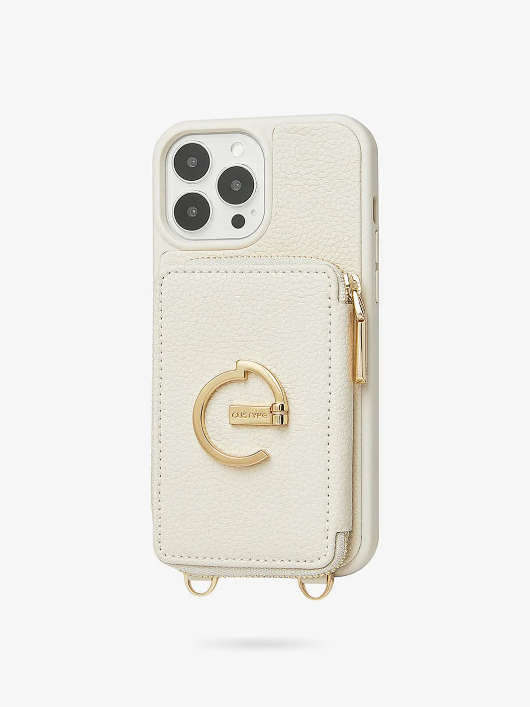 LuxeCharm- Lychee Phone Case with Adjustable Chain Strap