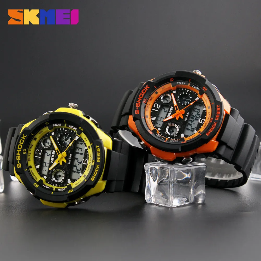 Luxury Brand S Shock Men Military Sports Watches Digital LED Quartz Wristwatches rubber strap