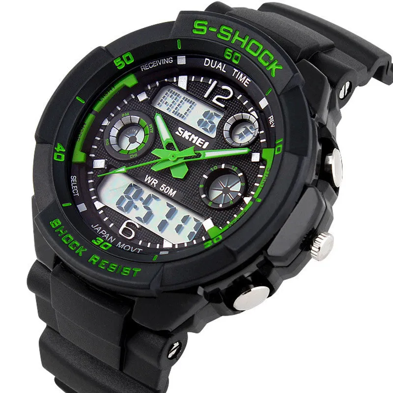 Luxury Brand S Shock Men Military Sports Watches Digital LED Quartz Wristwatches rubber strap