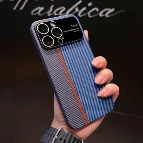 Luxury Carbon Fiber Cute Phone Case - For iPhone 12, 13, 14, 15 Pro Max Cover