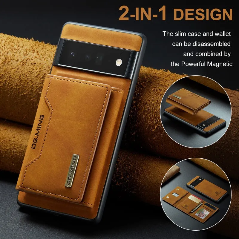 Luxury Detachable Magnetic Leather Wallet Phone Case  With Card Holder For Google Pixel