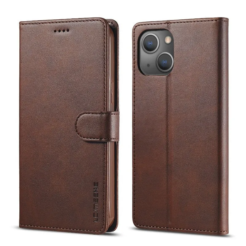 Luxury Leather Wallet Flip  Phone Case with Card Slots for iPhone