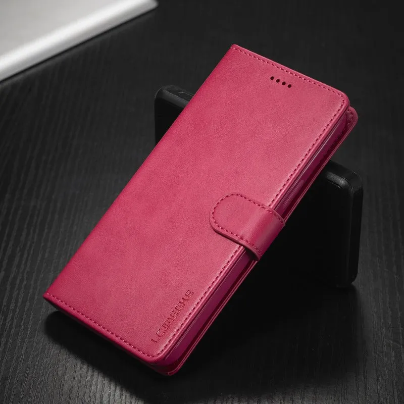 Luxury Leather Wallet Flip  Phone Case with Card Slots for iPhone