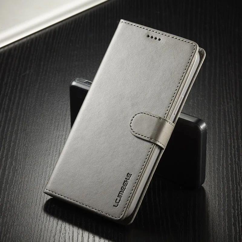 Luxury Leather Wallet Flip  Phone Case with Card Slots for iPhone