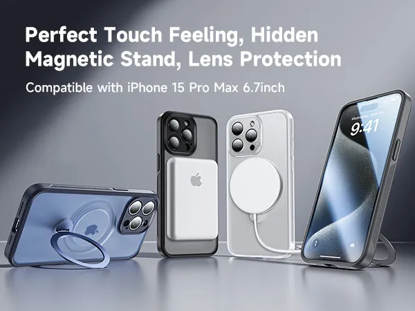 MAGIC JOHN 360° Invisible Magnetic Stand Phone Case