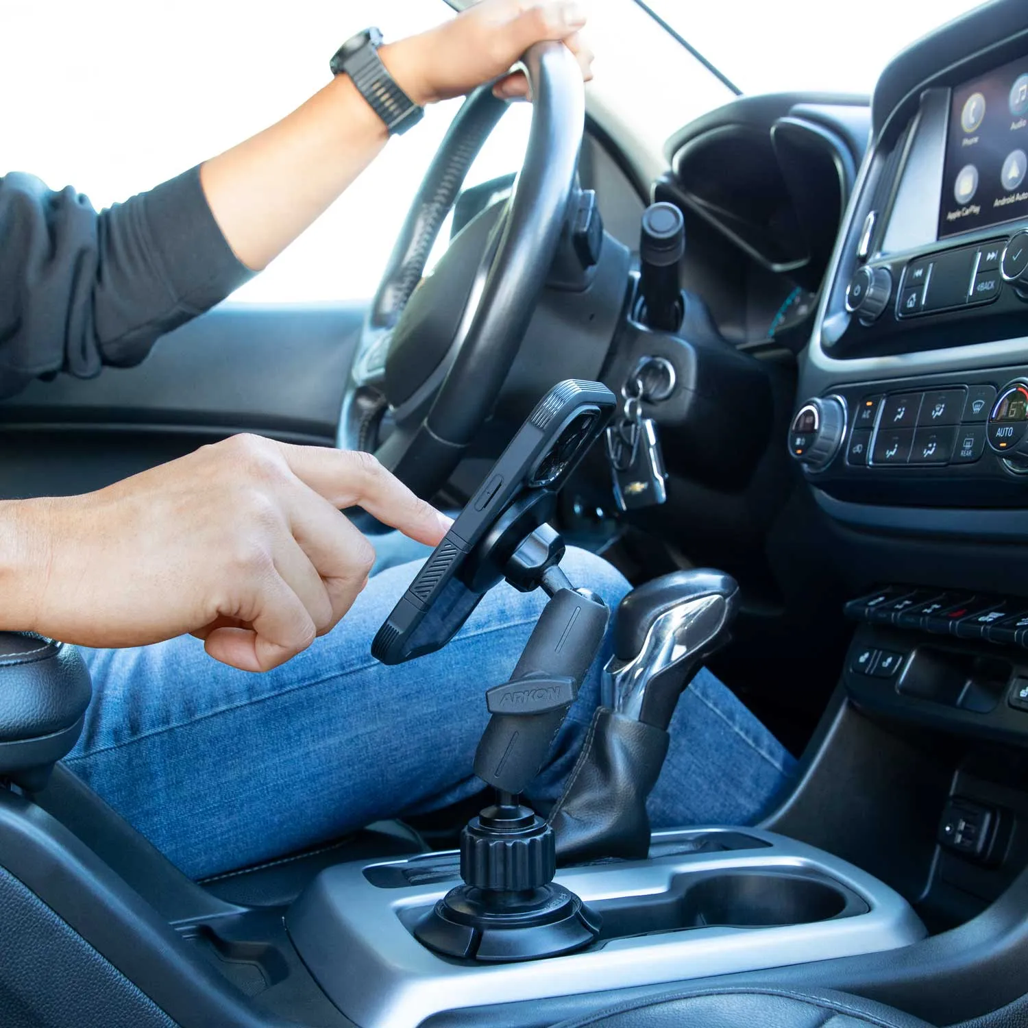 Magnetic Phone Holder with Car Cup Mount - MagSafe Compatible