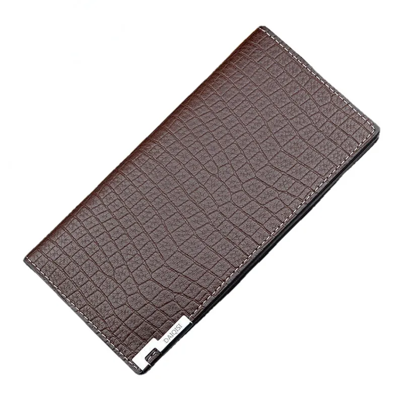 Men PU Soft Leather Long Bifold Thin Coin Purse Wallet Large Capacity Multi-card Slot Card Holder Money Clip