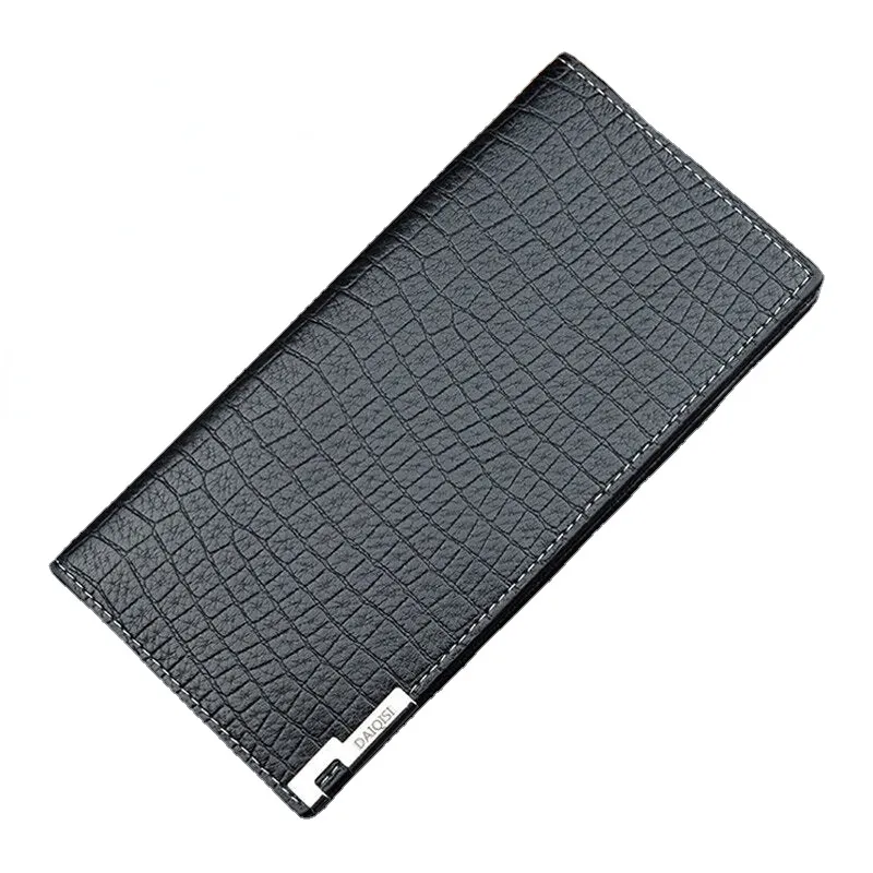 Men PU Soft Leather Long Bifold Thin Coin Purse Wallet Large Capacity Multi-card Slot Card Holder Money Clip