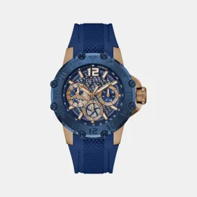 Men's Blue Chronograph Silicon Watch GW0640G3