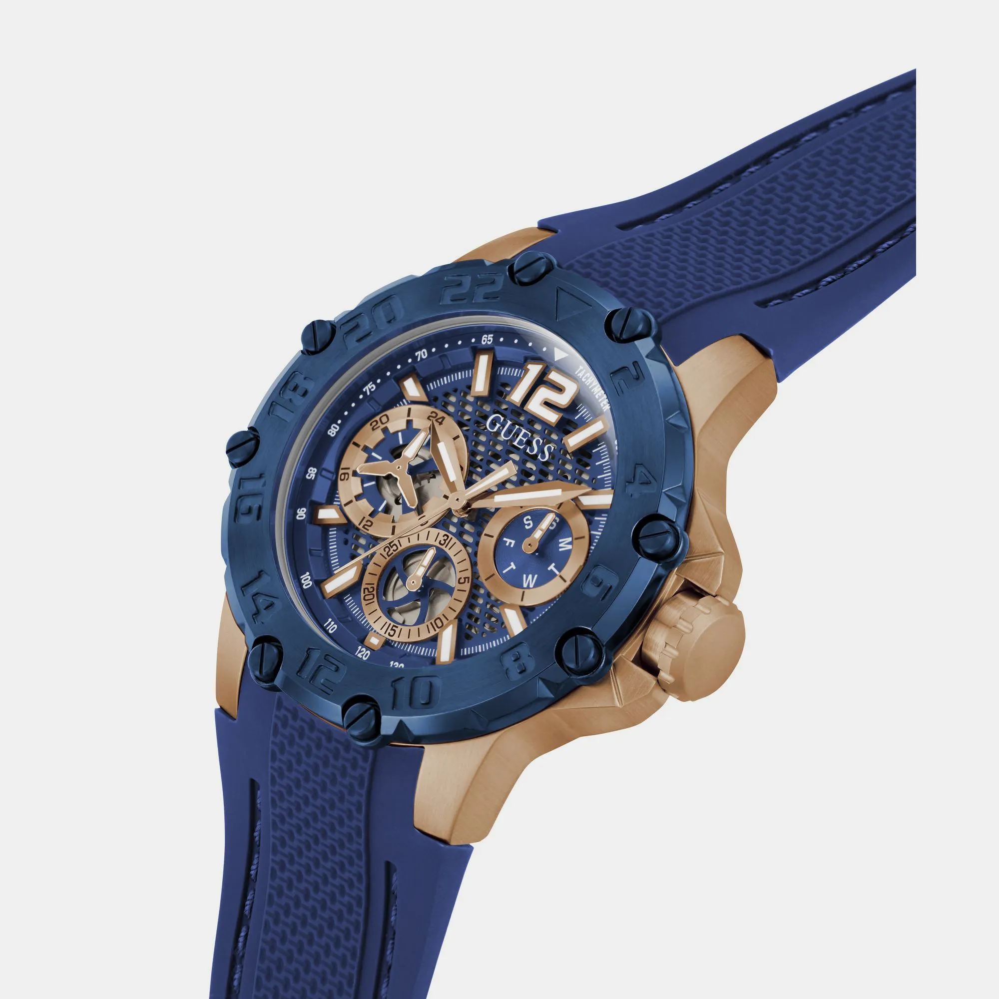 Men's Blue Chronograph Silicon Watch GW0640G3