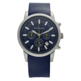 Michael Kors Scout Blue Silicone Strap Blue Dial Chronograph Quartz Watch for Gents - MK-8240