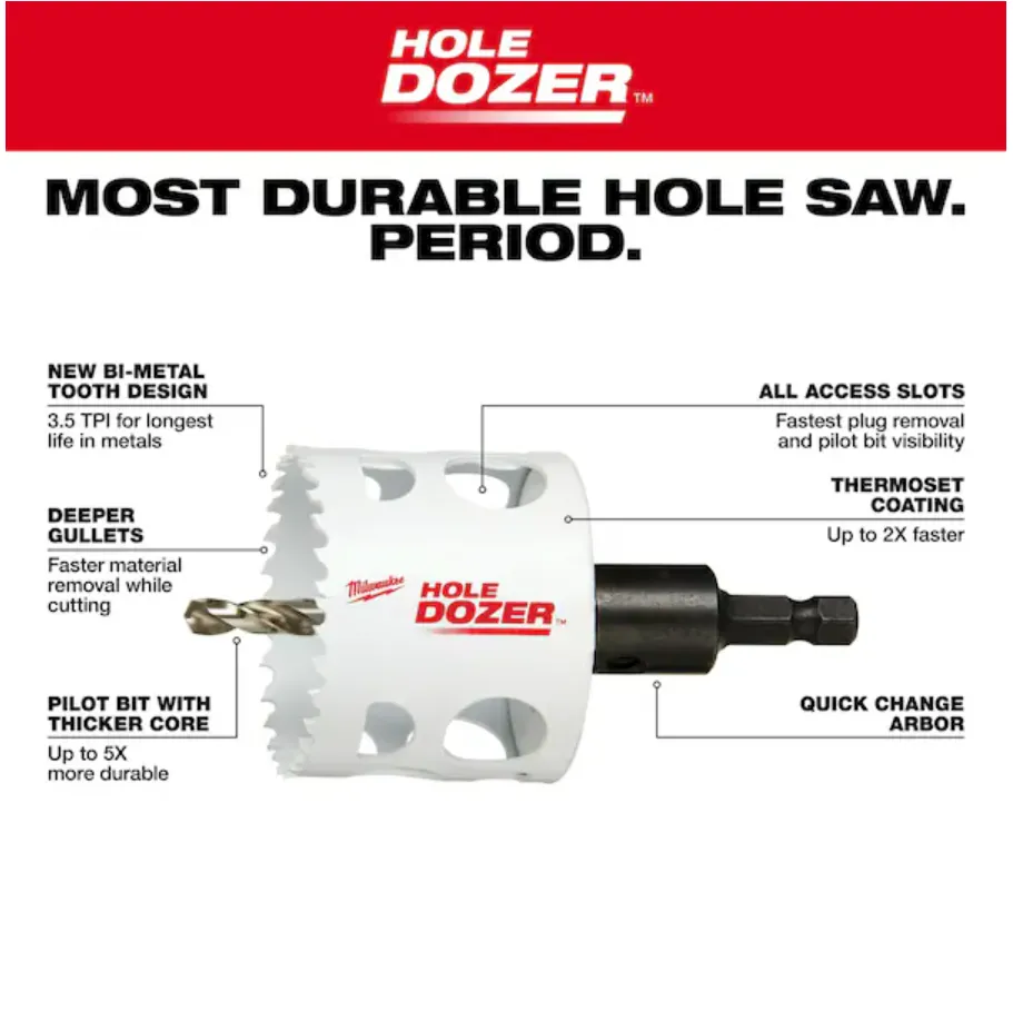 Milwaukee 49-22-4029 HOLE DOZER™ Bi-Metal Hole Saw Kit