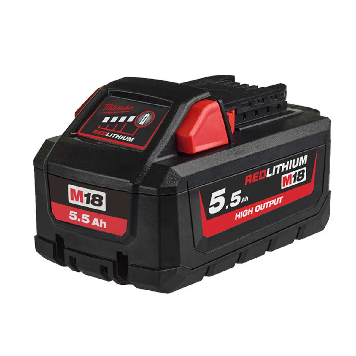 Milwaukee M18HNRG-552X 18V High Output Battery & Charger Kit with 2 x 5.5Ah Battery, Charger & Case 4933480683