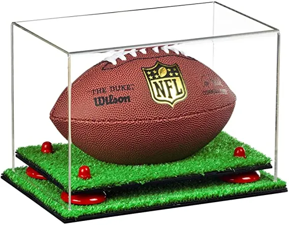 Mini/Miniature (not Full Size) Football Display Case - Clear (B43/A005)