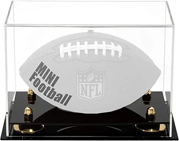 Mini/Miniature (not Full Size) Football Display Case - Clear (B43/A005)