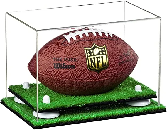 Mini/Miniature (not Full Size) Football Display Case - Clear (B43/A005)