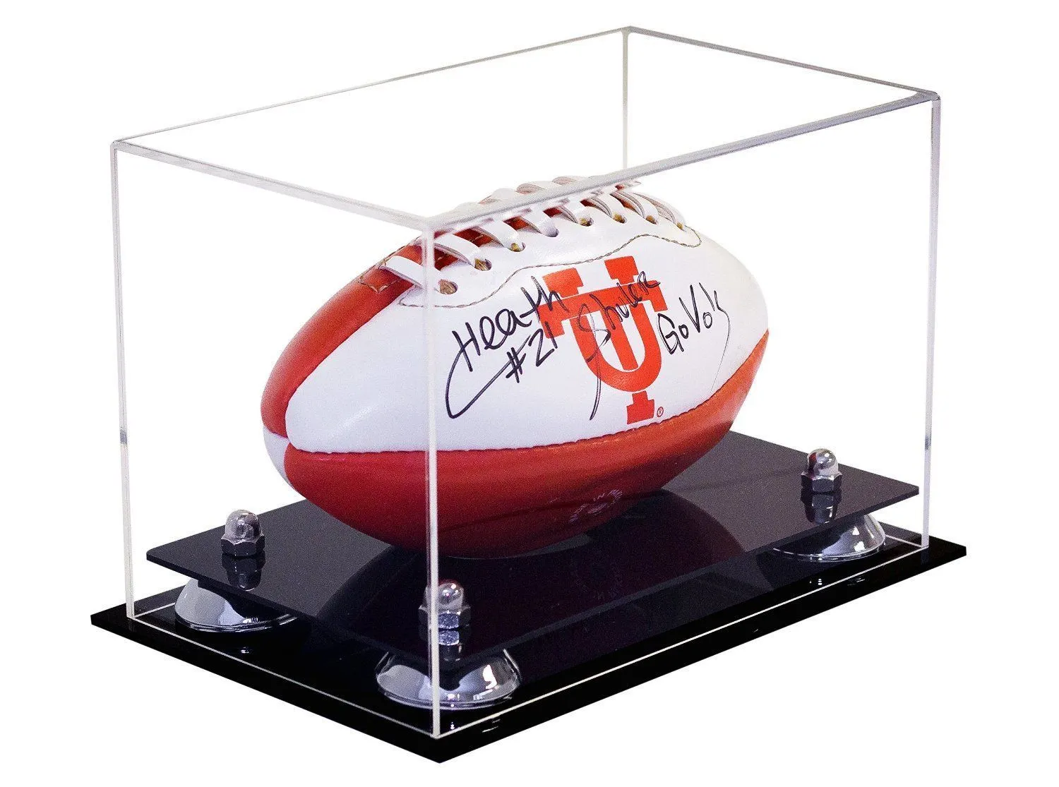 Mini/Miniature (not Full Size) Football Display Case - Clear (B43/A005)