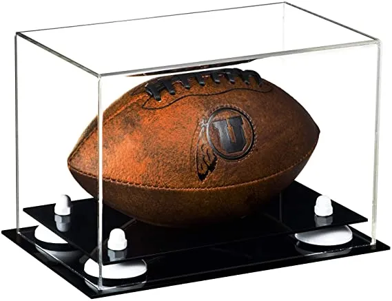 Mini/Miniature (not Full Size) Football Display Case - Clear (B43/A005)