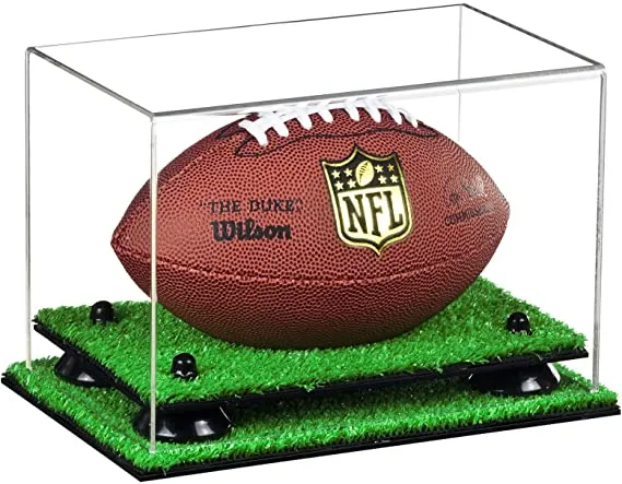 Mini/Miniature (not Full Size) Football Display Case - Clear (B43/A005)