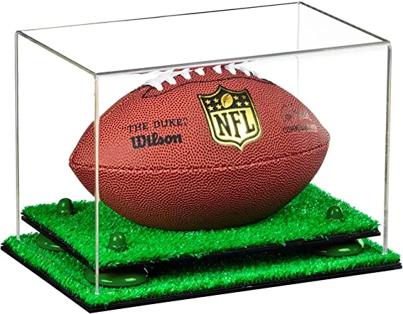 Mini/Miniature (not Full Size) Football Display Case - Clear (B43/A005)