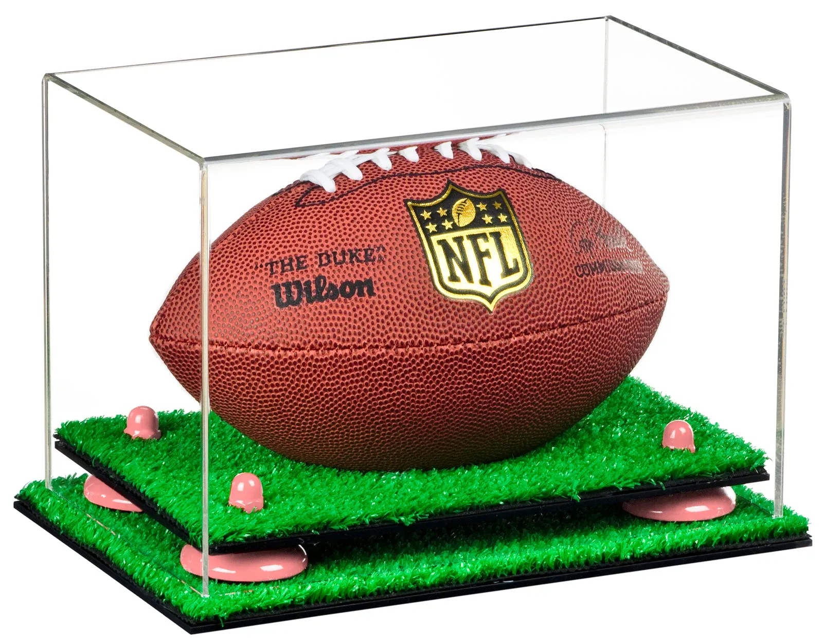 Mini/Miniature (not Full Size) Football Display Case - Clear (B43/A005)