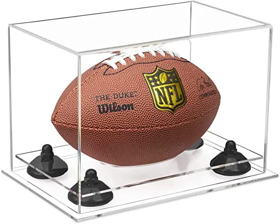 Mini/Miniature (not Full Size) Football Display Case - Clear (B43/A005)