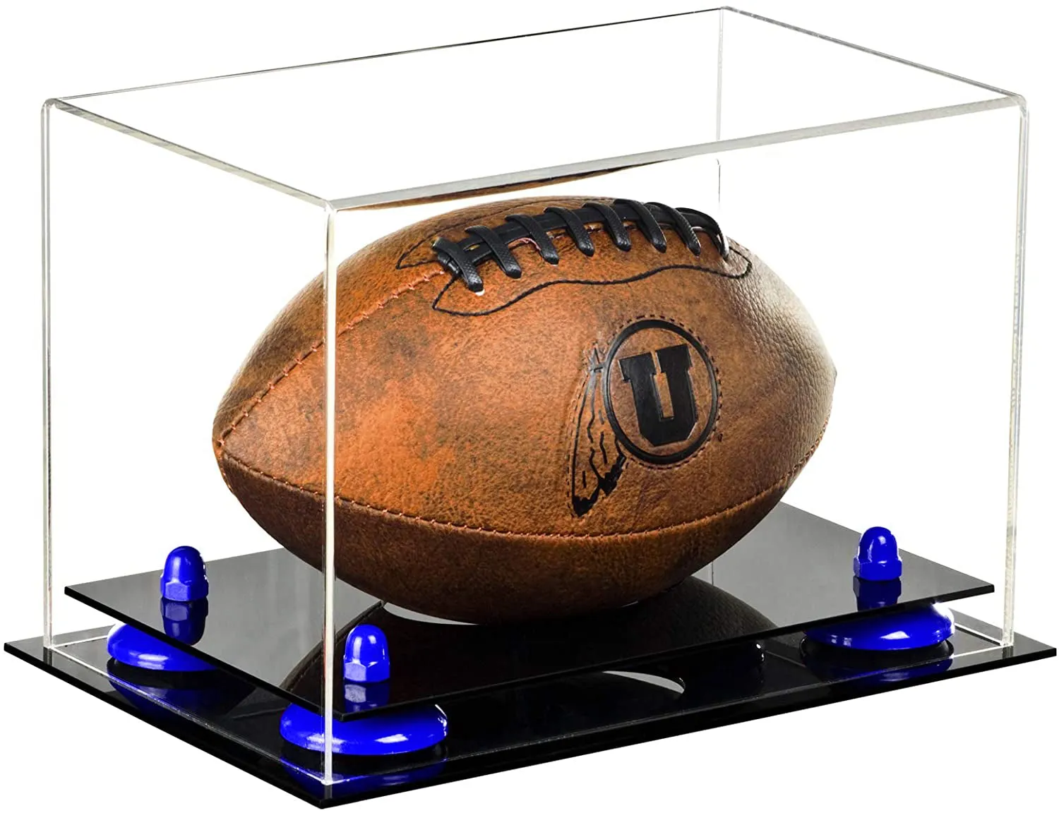 Mini/Miniature (not Full Size) Football Display Case - Clear (B43/A005)