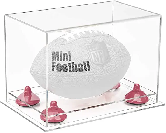 Mini/Miniature (not Full Size) Football Display Case - Clear (B43/A005)