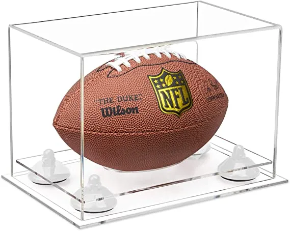 Mini/Miniature (not Full Size) Football Display Case - Clear (B43/A005)