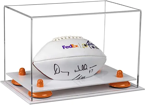 Mini/Miniature (not Full Size) Football Display Case - Clear (B43/A005)